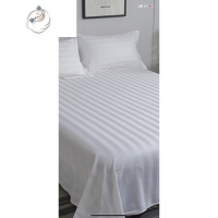 舒适主义白色床单酒店宾馆洗浴美容学生职工宿舍白缎条双人单人按摩床单