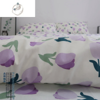 舒适主义40支棉布温馨粉色小兔子床单四季单双人床笠少女心被单