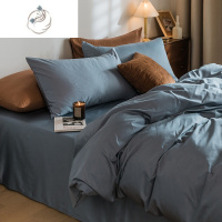舒适主义60支纯色新疆长绒棉床单 单品床笠被套枕套 席梦思保护套