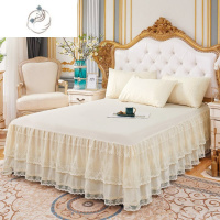 舒适主义公主风床裙单件三件套床罩床单蕾丝花边款1.5m1.8m2.0m米床保护套