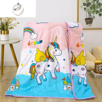 舒适主义儿童夏季可机洗空调被夏凉被幼儿园午睡小被子纯水洗棉薄款小毯子