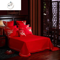 舒适主义2023结婚红色床单三件套1.8米2.0m床上用品