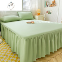 舒适主义水洗棉床裙单件四季通用防滑床单三件套床垫保护套防尘床罩套1.8m