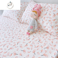 舒适主义斜纹床单单件春夏卡通儿童女孩单双人棉布睡单1.51.8床品