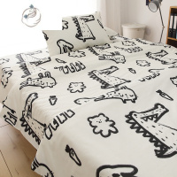 舒适主义动物涂鸦床单床笠单件儿童人学生宿舍床品三四件套3