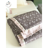 舒适主义夏天被子薄款夏凉被复古月亮兔豹纹大豆纤维可水洗双人凉感空调被