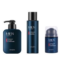 洗面奶男士控油祛痘男士洗面奶去黑头收缩毛孔控油洗面奶学生 男士洗面奶+爽肤水+面霜【面部护理】