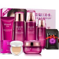 化妆品巨补水套装女保湿淡斑护肤品多效水乳液霜组合正品 巨补水5件套+气垫