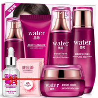 化妆品巨补水套装女保湿淡斑护肤品多效水乳液霜组合正品 巨补水5件套+精华液*2+送面膜
