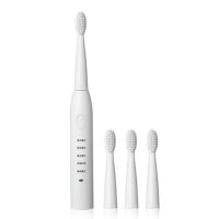 【5种模式】成人电动牙刷USB充电款电动牙刷成人儿童自动牙刷软毛 气质白+5档模式 8支刷头装