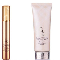 正品胶原蛋白护肤品套装乳霜补水洁面乳眼霜粉底化妆品 洁面+眼霜