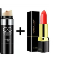 蜗牛原液六件套装补水保湿正品化妆品抗皱紧致水乳学生护肤品 CC棒+口红+面膜（没有护肤品）