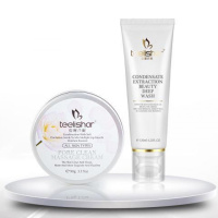 爽肤水补水乳液保湿洗面奶女学生祛痘护肤品套装正品 2件套洗面奶+按摩膏