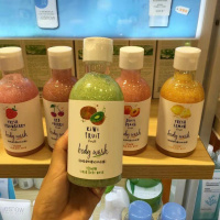 正品水果磨砂沐浴露磨砂膏身体去角质死皮2瓶起送浴球 一瓶【奇异果味】