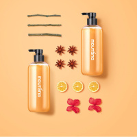 【真花瓣】樱花花瓣沐浴露香水浴液380ml女士留香保湿沐浴乳 500ml滋养护发素
