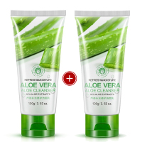 红石榴鲜活水润洁面乳100g温和清洁洗面奶女 芦荟补水修护洁面乳2支