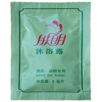 一次性酒店宾馆洗漱用品洗头膏洗澡 一次性8毫升洗发水沐浴露 肤朗沐浴300包