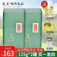 信阳毛尖2020新茶绿茶正宗毛尖茶叶雨明前特级嫩芽浓香型罐装250g