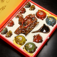 金骏眉红茶特级铁观音组合装茶叶高档自动茶具礼盒新茶中秋节礼品