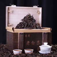 正宗福鼎药香老白茶叶礼盒装10年精美高山陈年小方片散寿眉饼野生