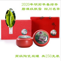 2020明前新茶四川蒙顶山碧潭级飘雪茶叶茉莉花茶礼盒装特级伴手礼