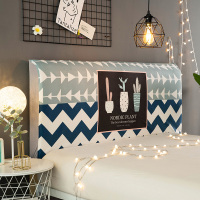 北欧弹力床头罩套全包防尘罩木床头套靠背罩子皮床头软包保护套|仙人掌 长160x高50~65cm床头罩