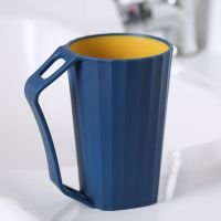塑料刷牙杯家庭创意洗漱杯家用漱口杯子情侣一对简约牙缸定制刻字|深蓝色