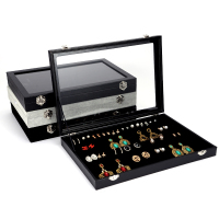 首饰收纳盒子耳钉耳环收纳整理收藏盒大展示架耳坠饰品珠宝箱