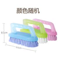 鞋刷子清洁多功能塑料软毛刷家用洗衣服的板刷长柄小号洗鞋刷|[偏硬毛]带手柄刷-颜色随机