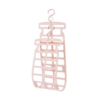 晒枕头神器挂钩晾晒架家用窗外阳台折叠晾衣架固定晒娃娃晒枕夹|典雅粉