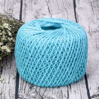 手工编织照片墙捆绑麻绳绳子diy材料装饰绳复古吊牌麻线绳幼儿园|2mm100米(天蓝麻绳)