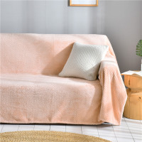 全盖布巾通用毯子防尘保护套罩防猫抓沙发套全包万能沙发垫网红床|菠萝格-粉玉 200*300cm(较适合三人位沙发)