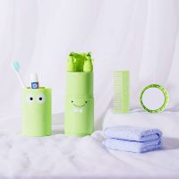 旅行牙刷盒便携套装多功能牙刷杯缸漱口杯牙具盒收纳盒旅游洗漱杯|8件套绿色