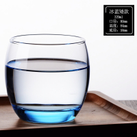 杯牙刷杯漱口杯家用酒店玻璃透明洗漱杯创意简约宾馆专用情侣刷牙|冰蓝矮杯（320ml）