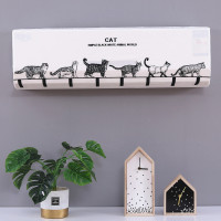 1.5匹2p布艺空调套空调罩挂机防尘罩北欧全包挂式海尔3|全包防尘---黑白猫 1.5P86*23*30cm(2件元)