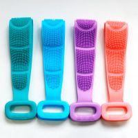 硅胶搓澡巾男女强力搓背搓泥搓灰神器长条后背皮洗澡沐浴刷子|新款加厚加长/樱花粉色[75CM]