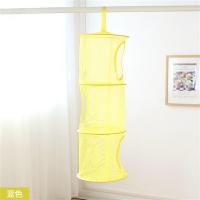 晒衣篮晾衣晾衣服晒文胸网兜晾衣网袜子架内裤网兜有围边|[三层]晒衣篮黄色