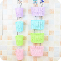 2件套厨房创意挂篮浴室小挂蓝置物架厨房塑料挂篮子收纳篮筐吊篮