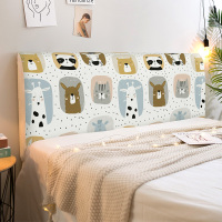 床头套罩全包简约床头靠背保护套实木板皮床软包万能防尘罩|动物大合照326 高度50-65*长度120cm(通用)