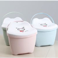 卡通收纳凳儿童玩具圆储物凳子可爱可坐可可提水桶凳塑料凳换鞋凳