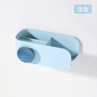 吹风机架免打孔卫生间浴室置物架壁挂电吹风挂架厕所收纳风筒架子|圆素吹风机架-浅蓝