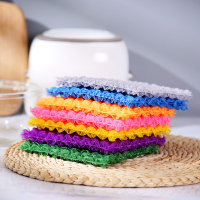 沾油家用韩国光抹布洗碗布不百洁布厨房洗碗巾刷碗海绵擦碗|[散装]四条颜色随机