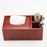 创意红木花梨木多功能纸巾盒抽纸盒家庭收纳整理纸巾纸抽盒|素面长款