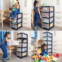 塑料收纳箱神器儿童玩具零食宝宝整理储物抽屉式家用分类多层柜子