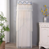 柜机罩立式空调罩防尘罩格力美的海尔开机不取柜式方形空调套|A款-苏蔓蓝 大3.5匹(180*55*35