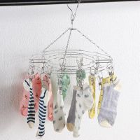 晾衣架晒不锈钢晾晒小型无磁袜架晒内衣内裤架夹|普通款[20线夹]