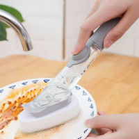 家用洗碗刷锅神器刷碗器自动加液刷子厨房长柄清洁除垢油污|刷锅[1长柄+1棉刷]亏本款