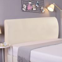 全包床头罩床头套防尘罩加厚欧式实木保护套软包1.5m通用床头罩套|素色-米白色 床头长(140-160)