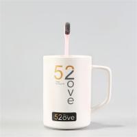 情侣洗漱杯套装环保陶瓷现代浴室漱口杯牙刷杯简约520对杯哑光|白色单杯(520)金典