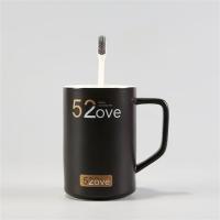 情侣洗漱杯套装环保陶瓷现代浴室漱口杯牙刷杯简约520对杯哑光|黑色单杯(520)金典